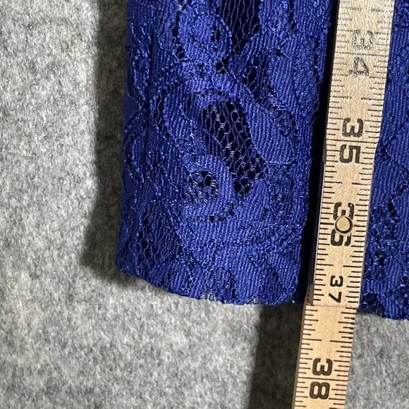 Tahari Womens Blue Square Neck Sheath Dress Size 8 Elegant Stylish - Picture 8 of 12